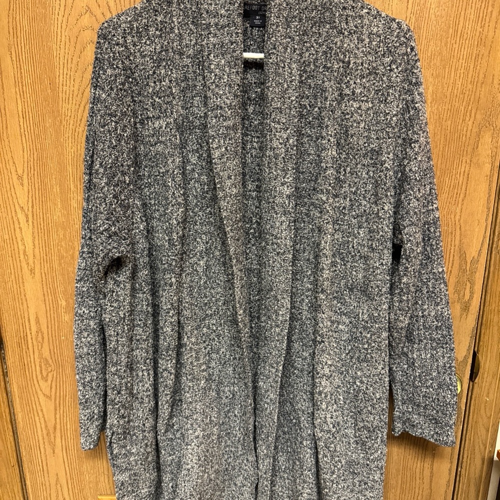 Barefoot Dreams Cozychic Lite Montecito Cardi Cardigan 494 Blue Ribbed Womens 3X